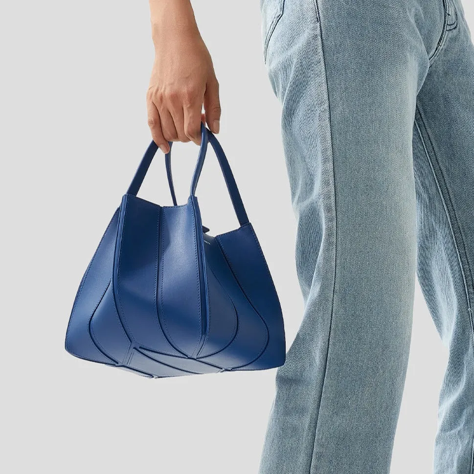 Lantern Designer Foldable Handbag - Prussian Blue
