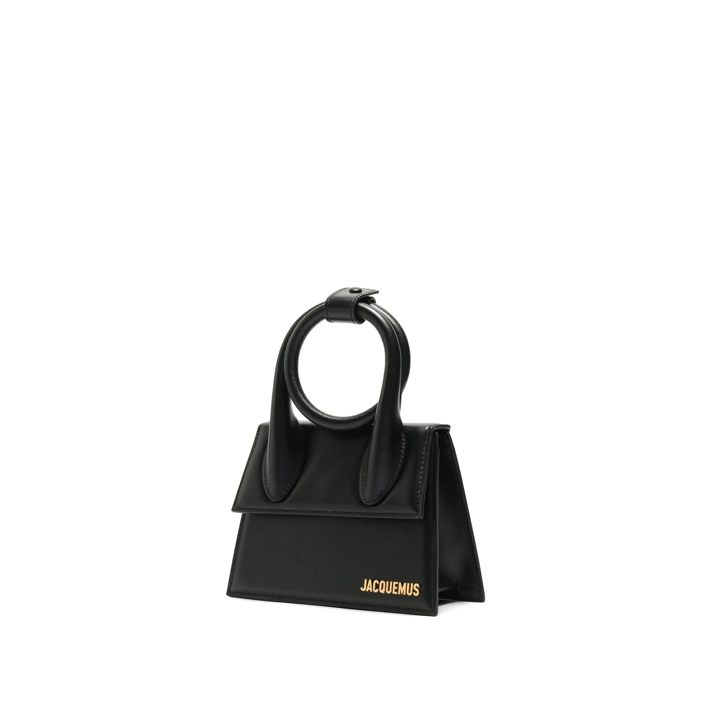 Le Chiquito Noeud Leather Bag in Black