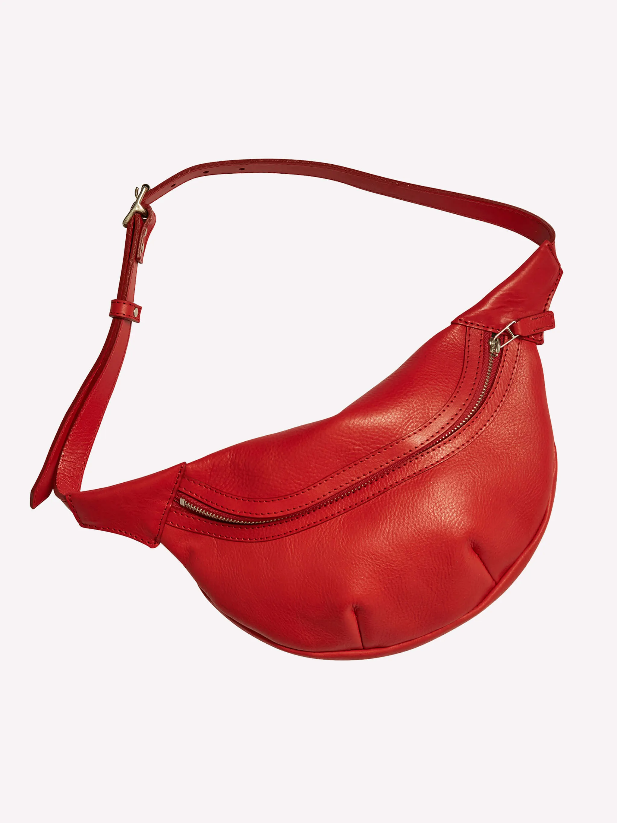 Loe Leather Bum Bag - Red