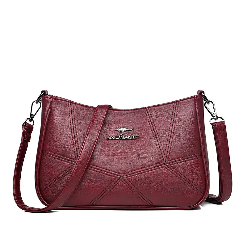 Luxury Genuine Leather Handbag: YaLePuck Women's Designer Shoulder Bag
