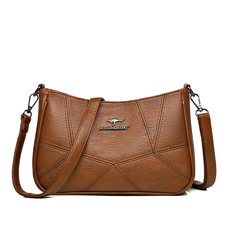 Luxury Genuine Leather Handbag: YaLePuck Women's Designer Shoulder Bag