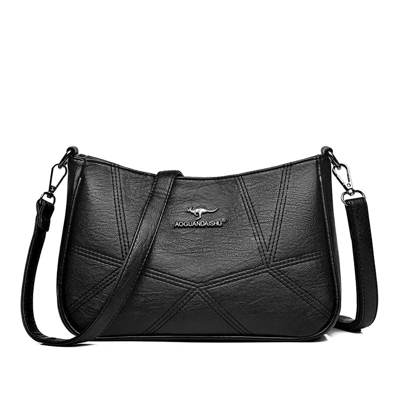 Luxury Genuine Leather Handbag: YaLePuck Women's Designer Shoulder Bag