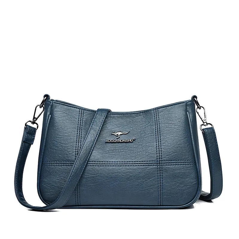 Luxury Genuine Leather Handbag: YaLePuck Women's Designer Shoulder Bag