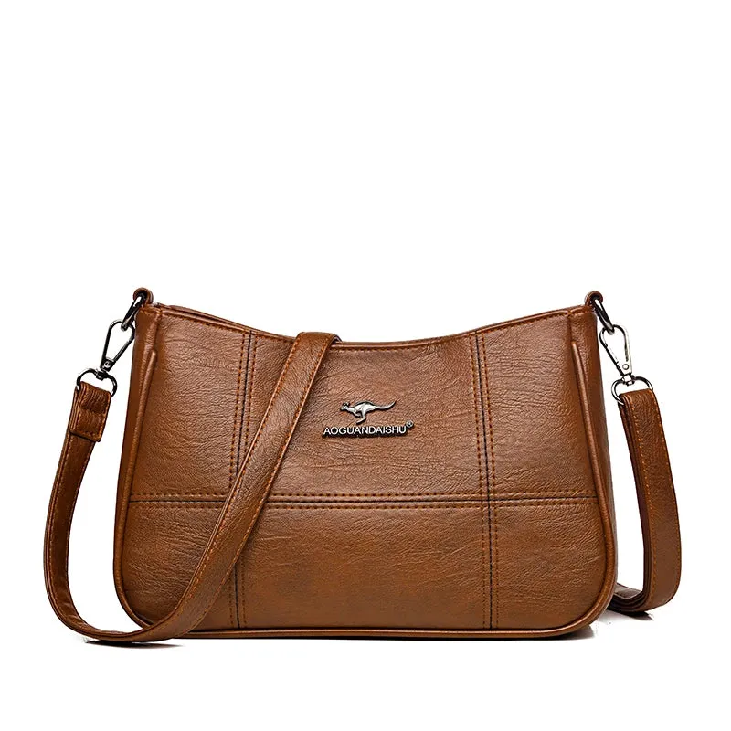 Luxury Genuine Leather Handbag: YaLePuck Women's Designer Shoulder Bag