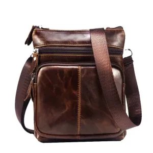 Men Genuine Leather Mini Shoulder Bag for Men