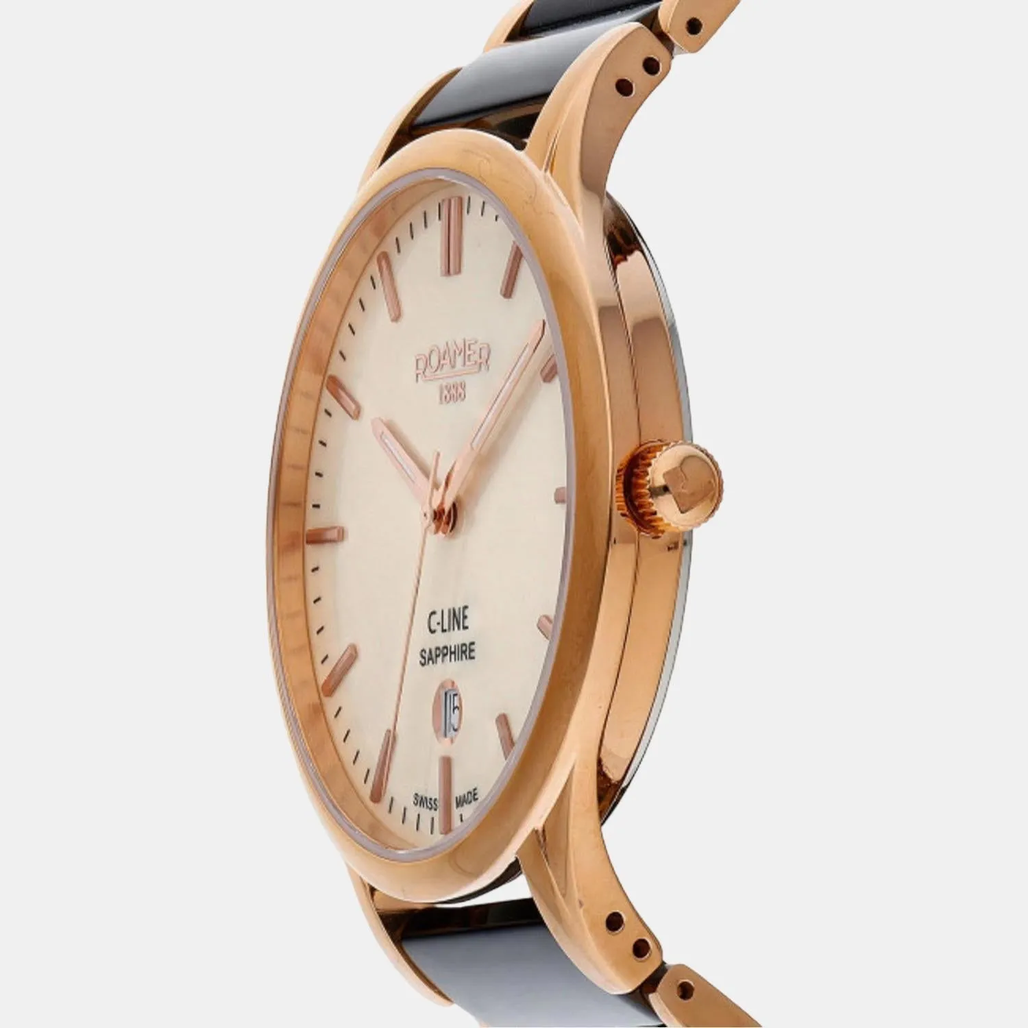 Men's Cream Analog Ceramic Watch 658833 49 35 61