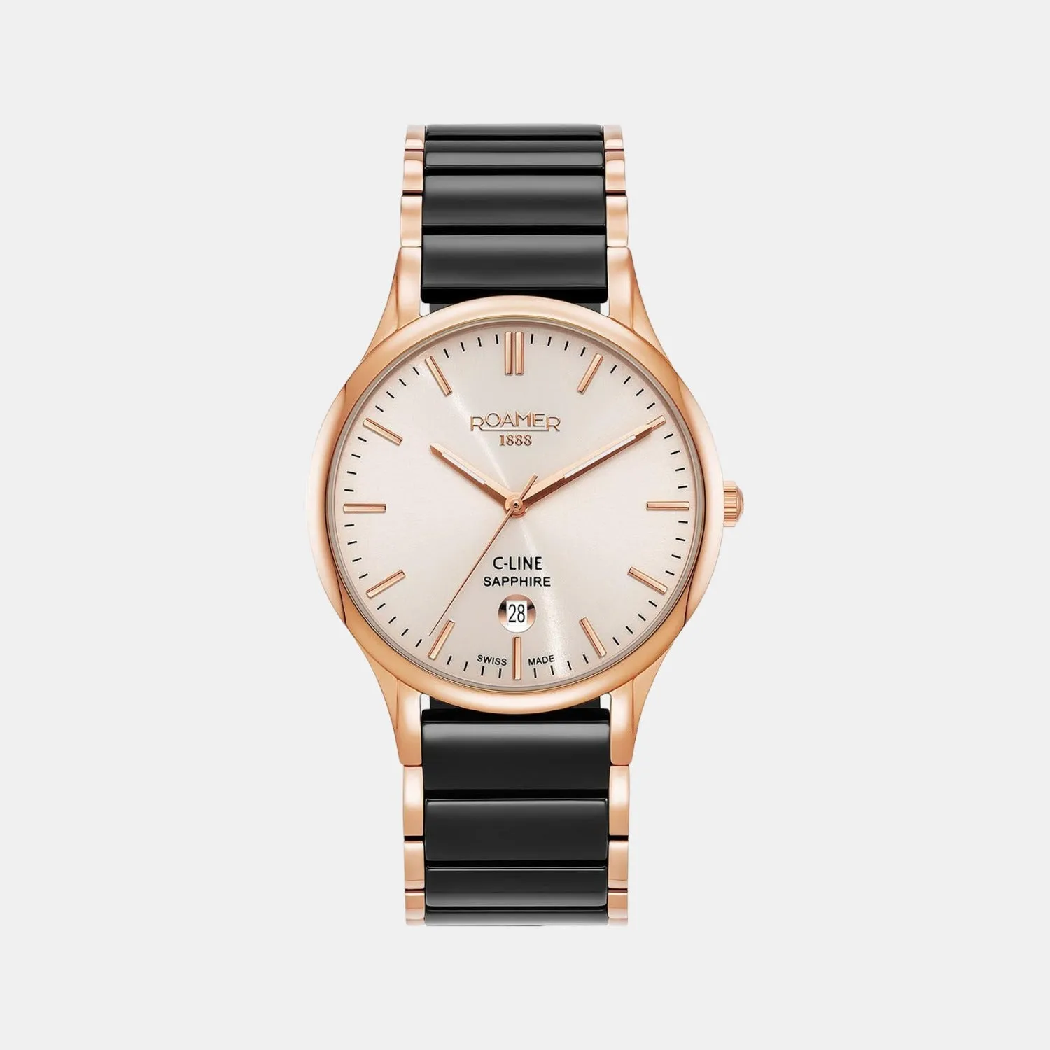Men's Cream Analog Ceramic Watch 658833 49 35 61