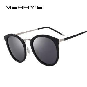 MERRY'S Women Brand Designer Cat Eye Sunglasses Fashion Polarized Sun Glasses Metal Temple 100% UV Protection