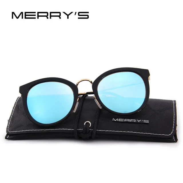 MERRY'S Women Brand Designer Cat Eye Sunglasses Fashion Polarized Sun Glasses Metal Temple 100% UV Protection