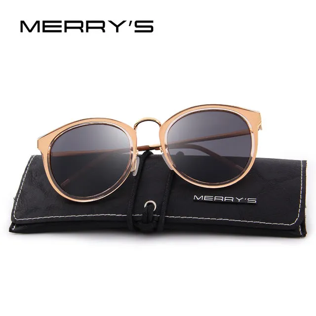 MERRY'S Women Brand Designer Cat Eye Sunglasses Fashion Polarized Sun Glasses Metal Temple 100% UV Protection