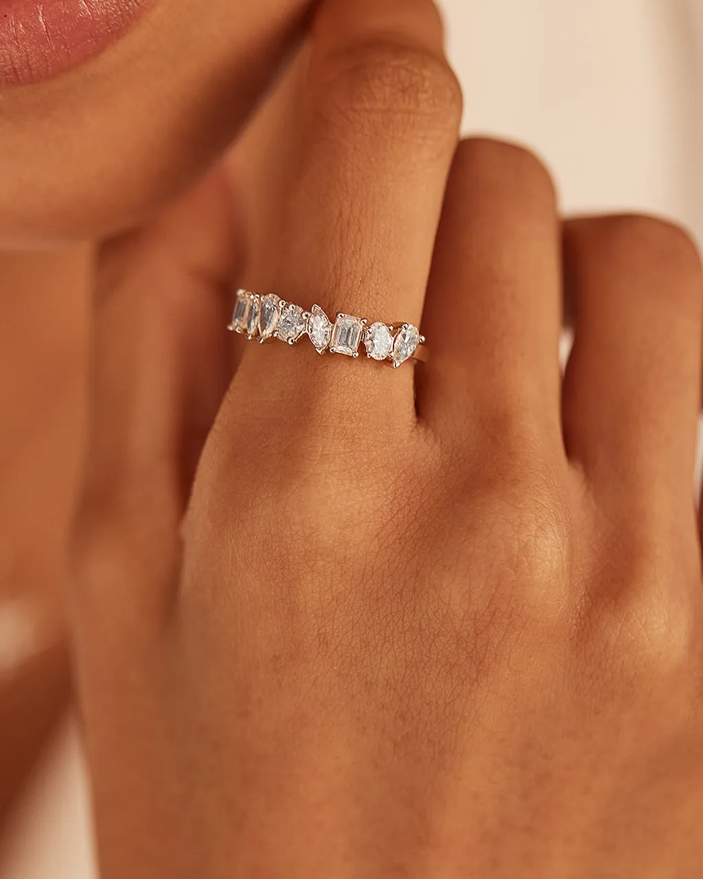 Multi Shape Diamond Band
