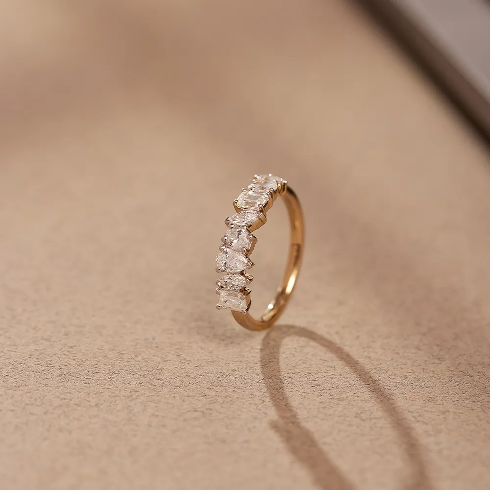 Multi Shape Diamond Band