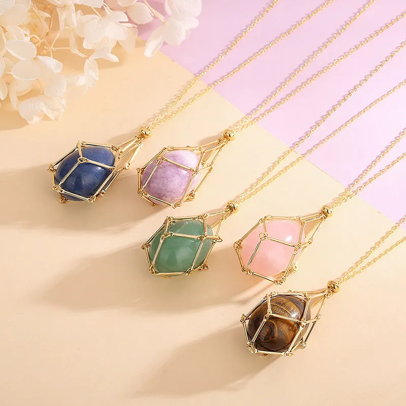 Natural Crystal Energy Pendant Necklace