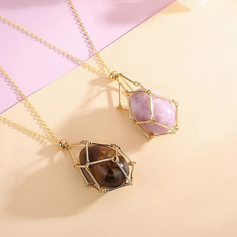 Natural Crystal Energy Pendant Necklace