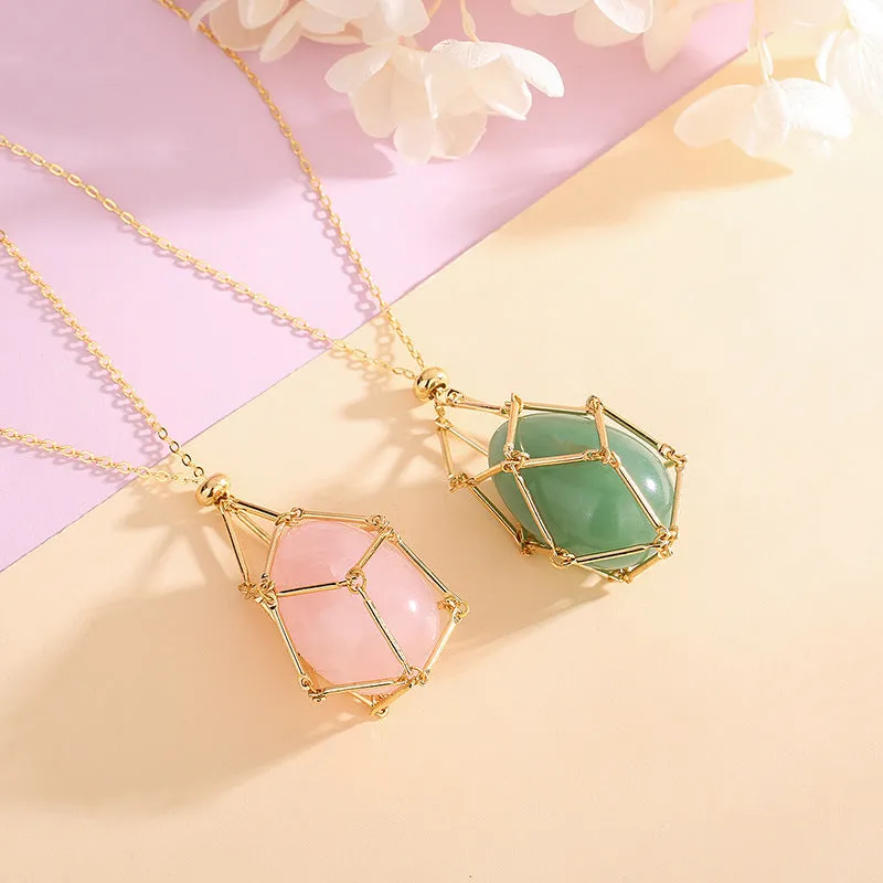 Natural Crystal Energy Pendant Necklace