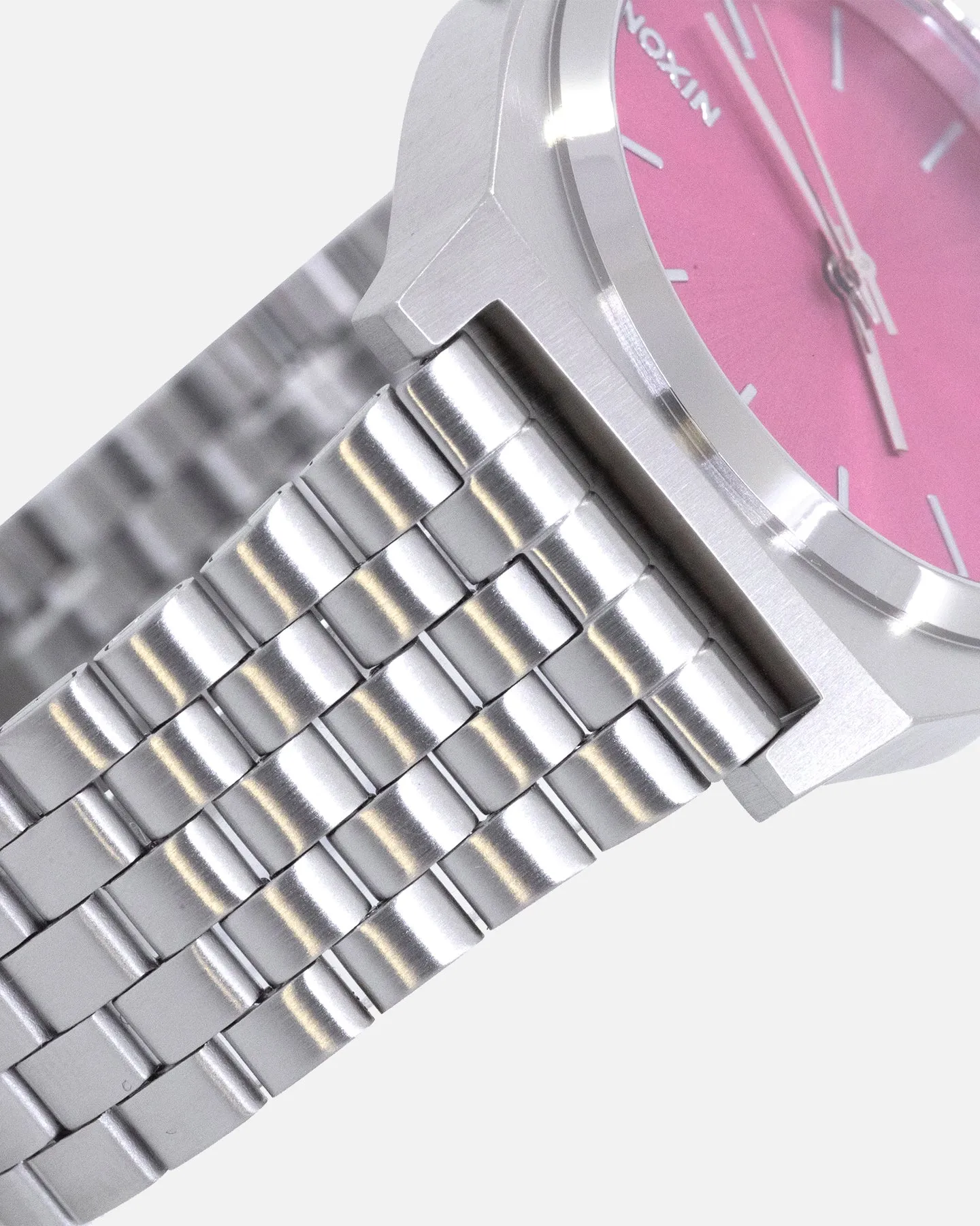 Nixon Women's Time Teller Silver/Pink