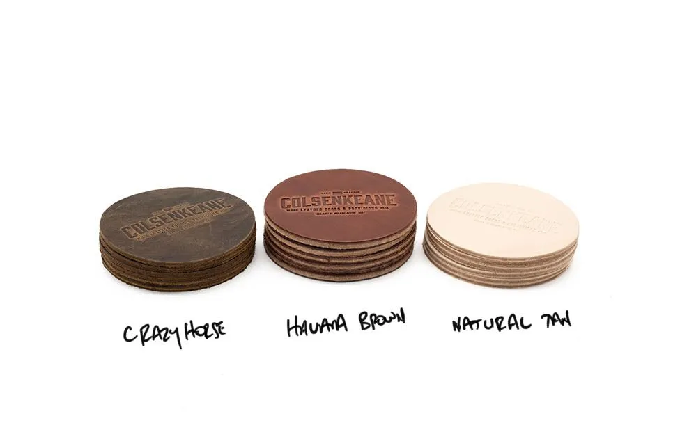 No. 314 - Set of Six Leather Coasters