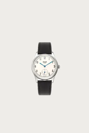 Old Smith - 90-001 - White Dial - Smooth Black Leather Strap