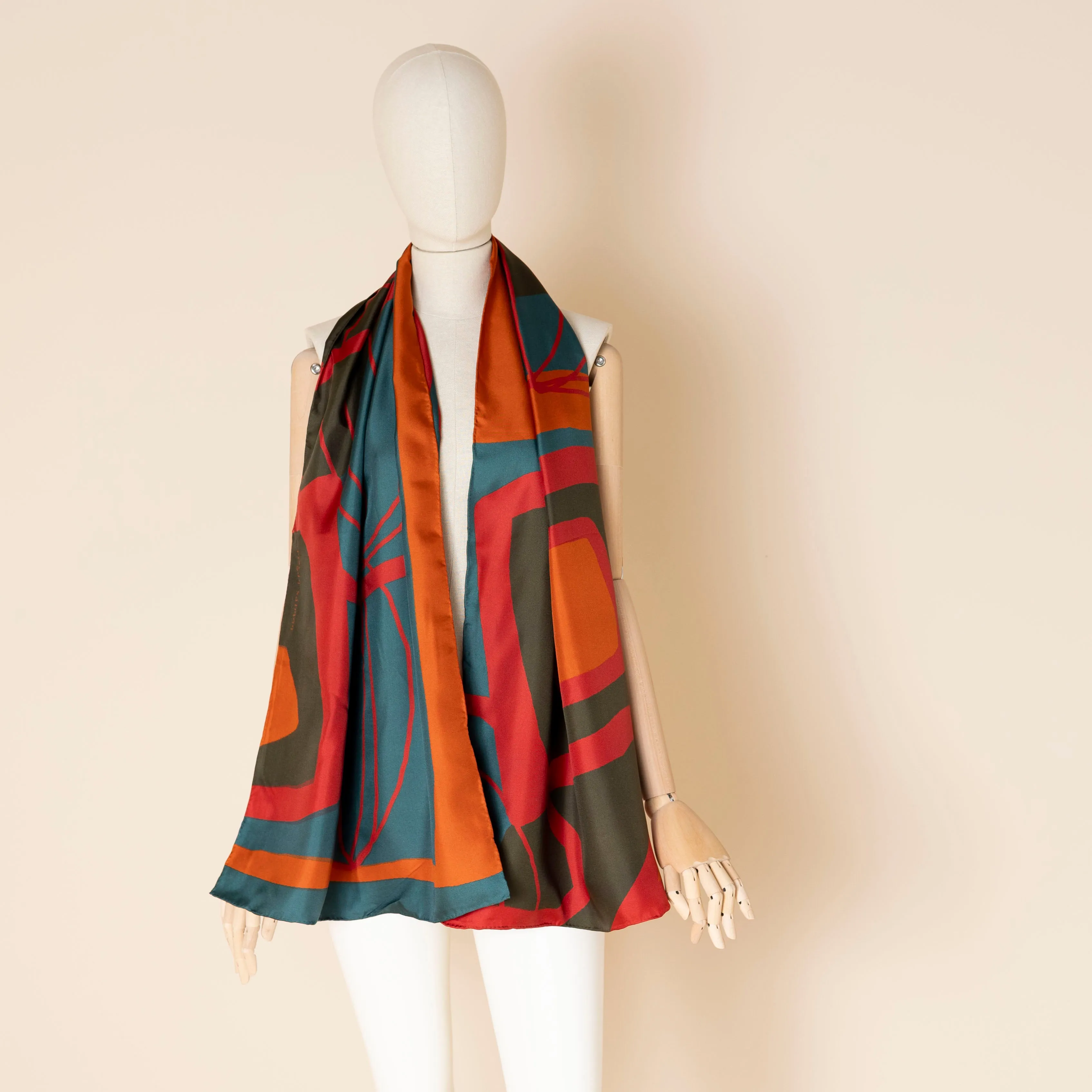 origin rectangle silk scarf