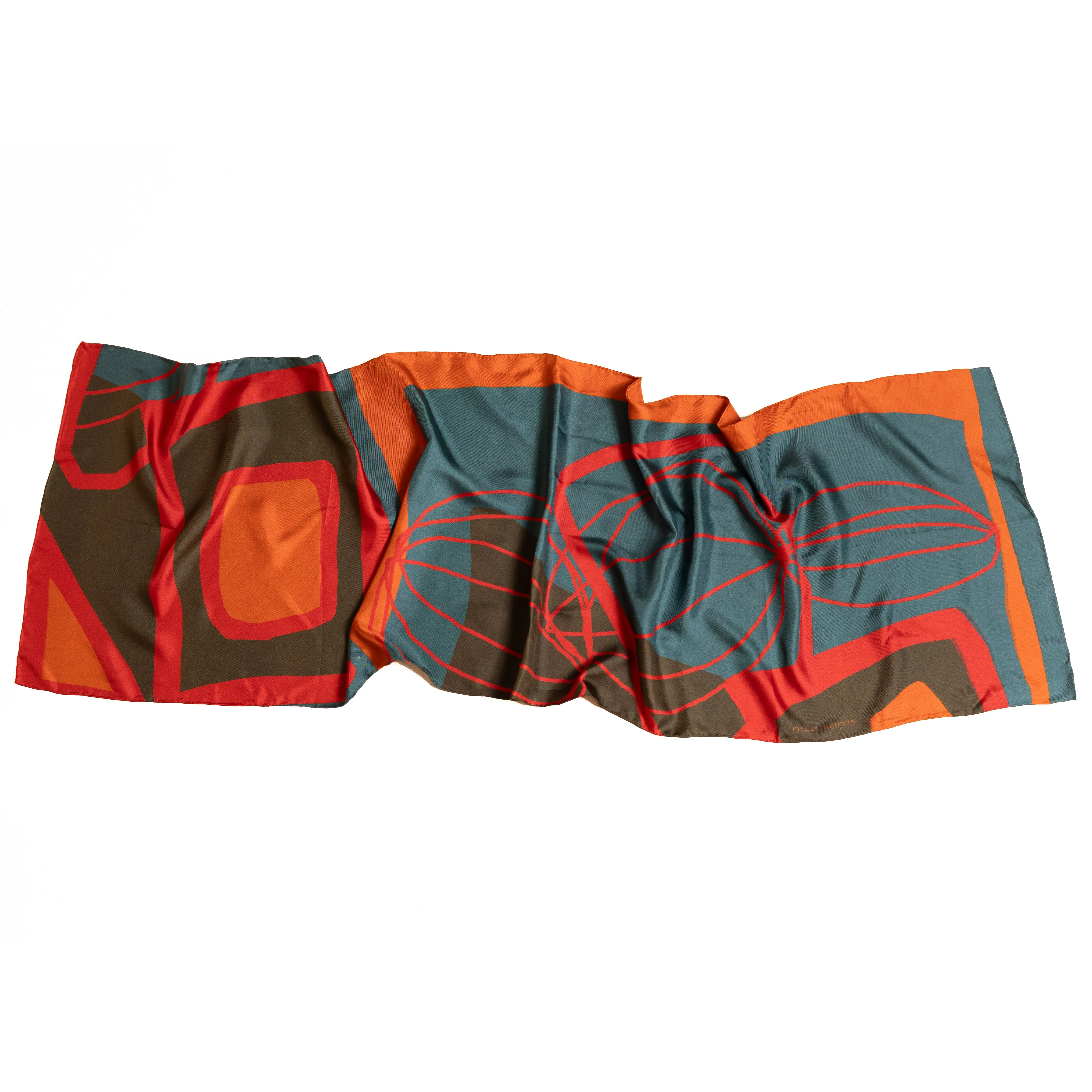origin rectangle silk scarf