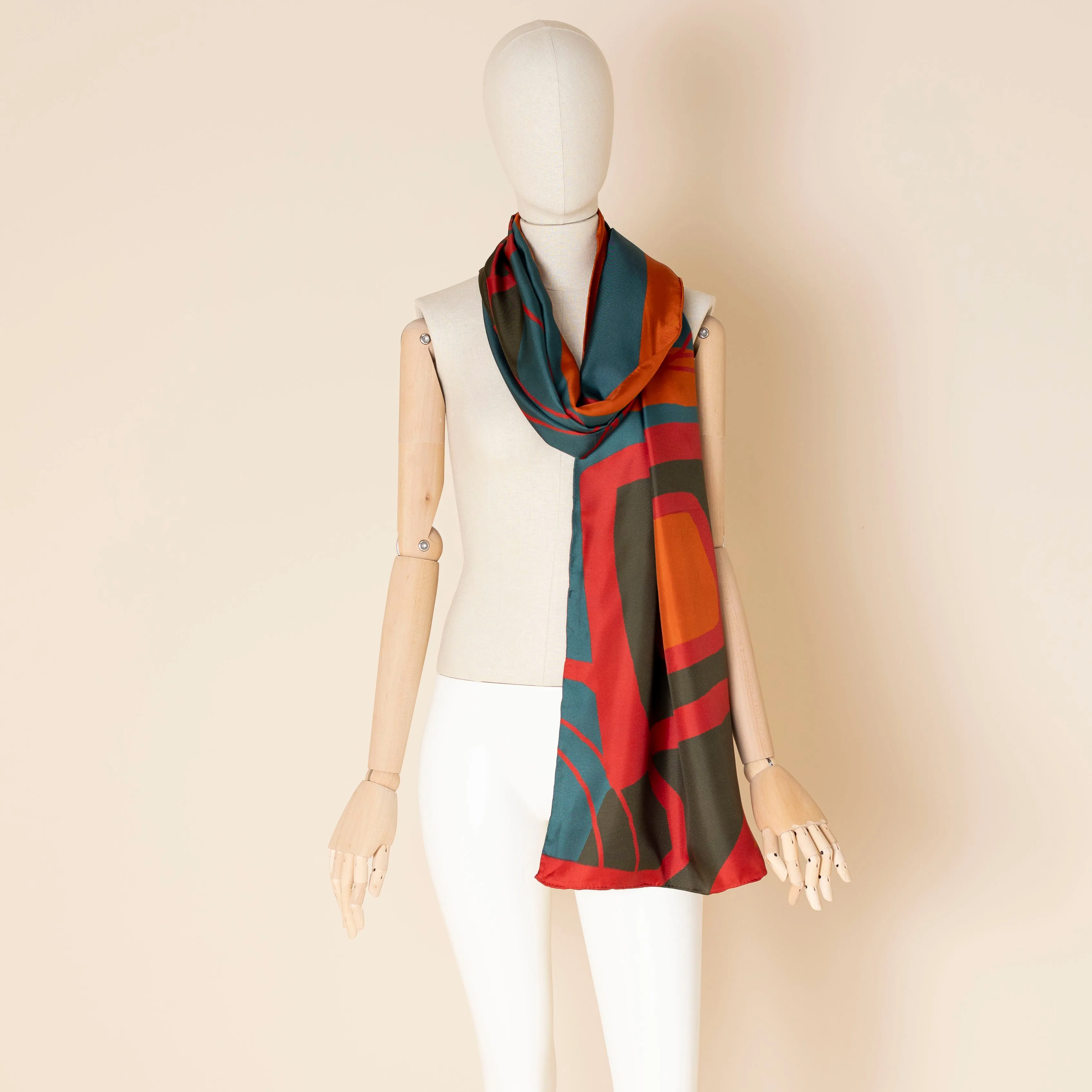 origin rectangle silk scarf