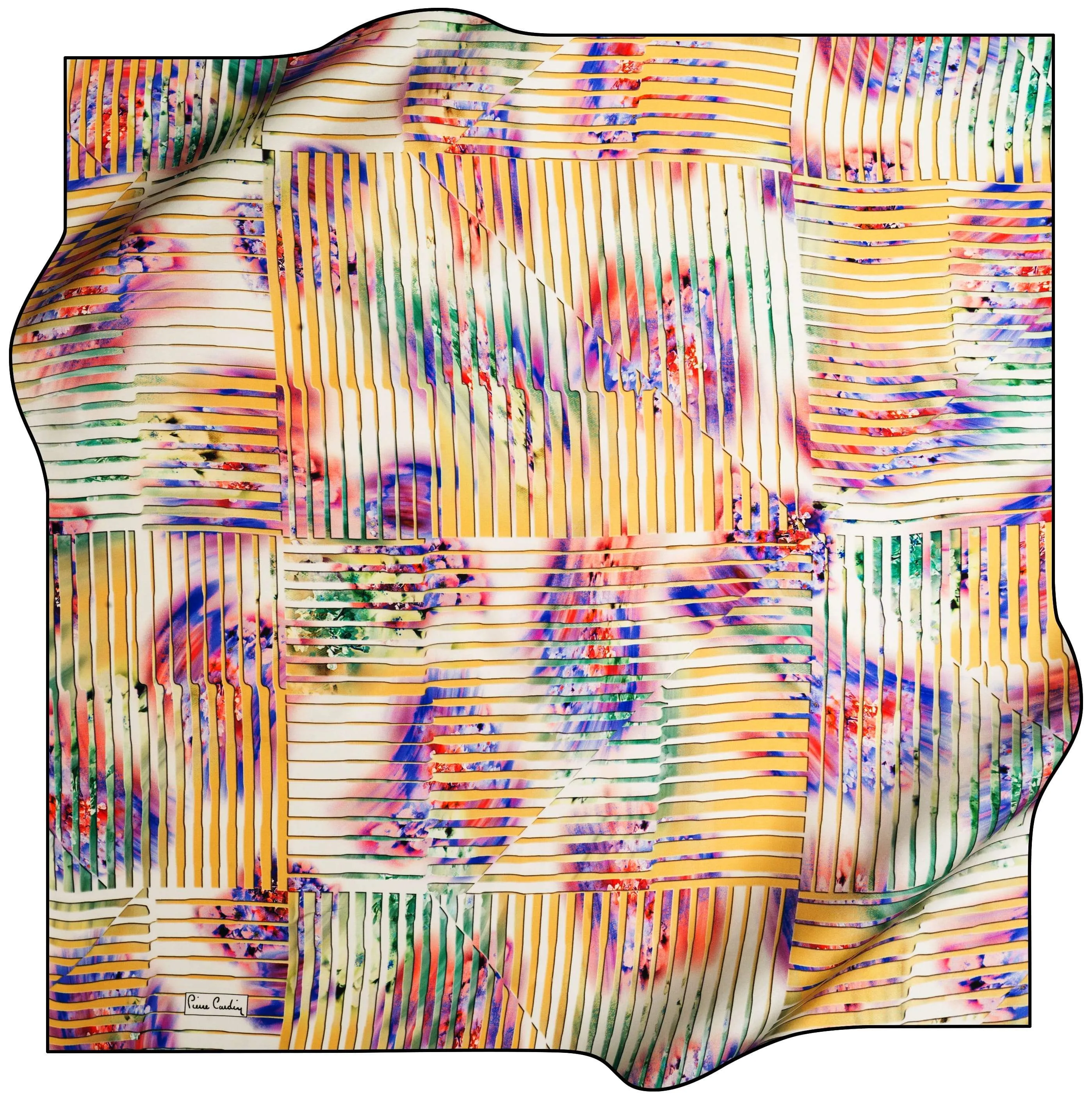 Pierre Cardin Style Square Silk Scarf No. 12