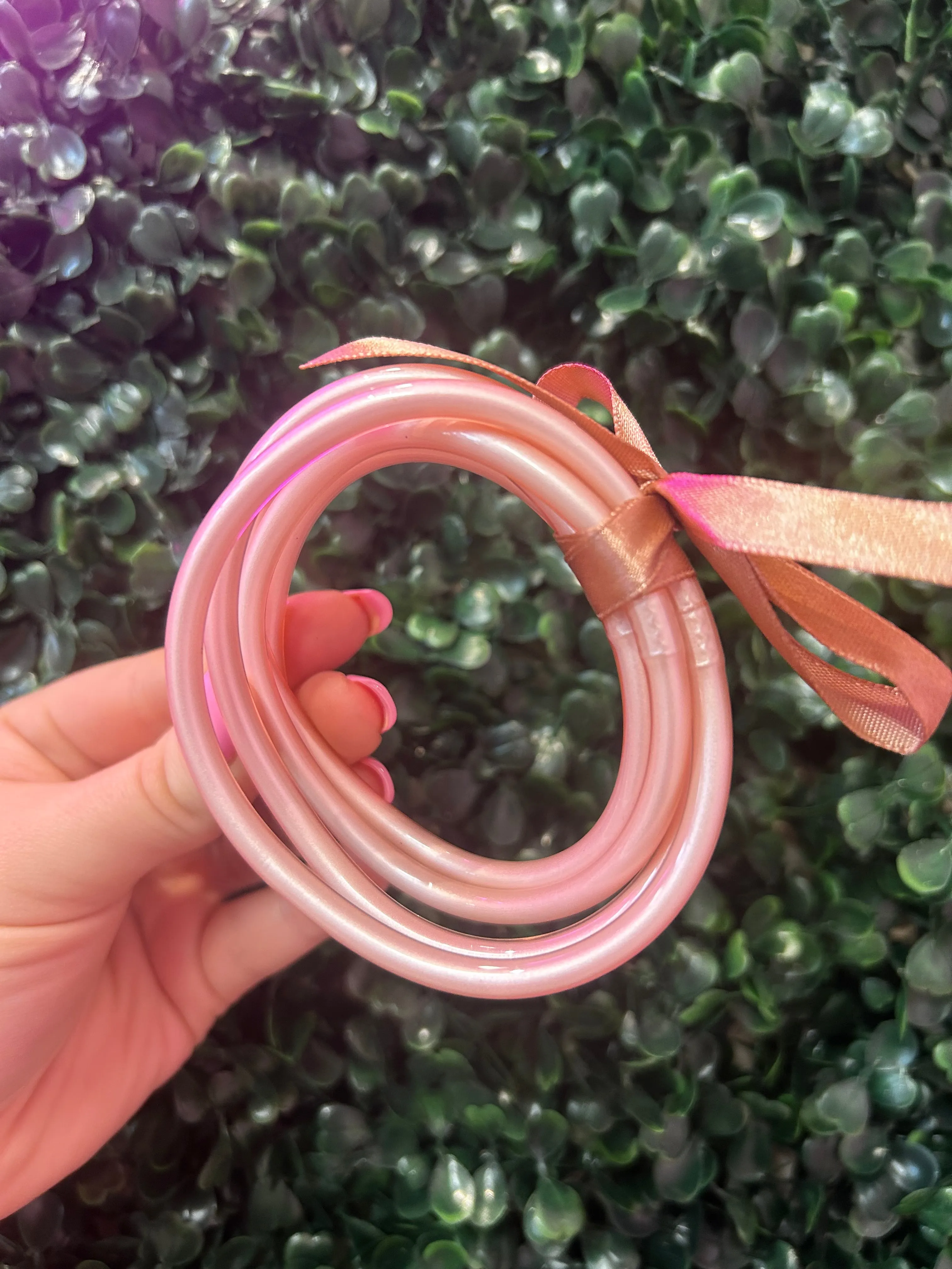 Plastic stack bracelets