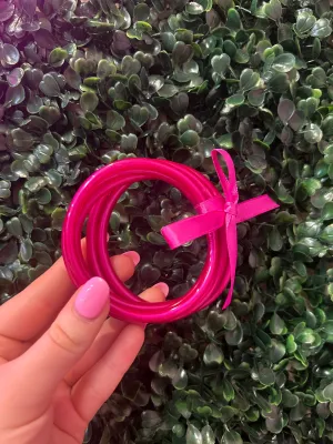 Plastic stack bracelets
