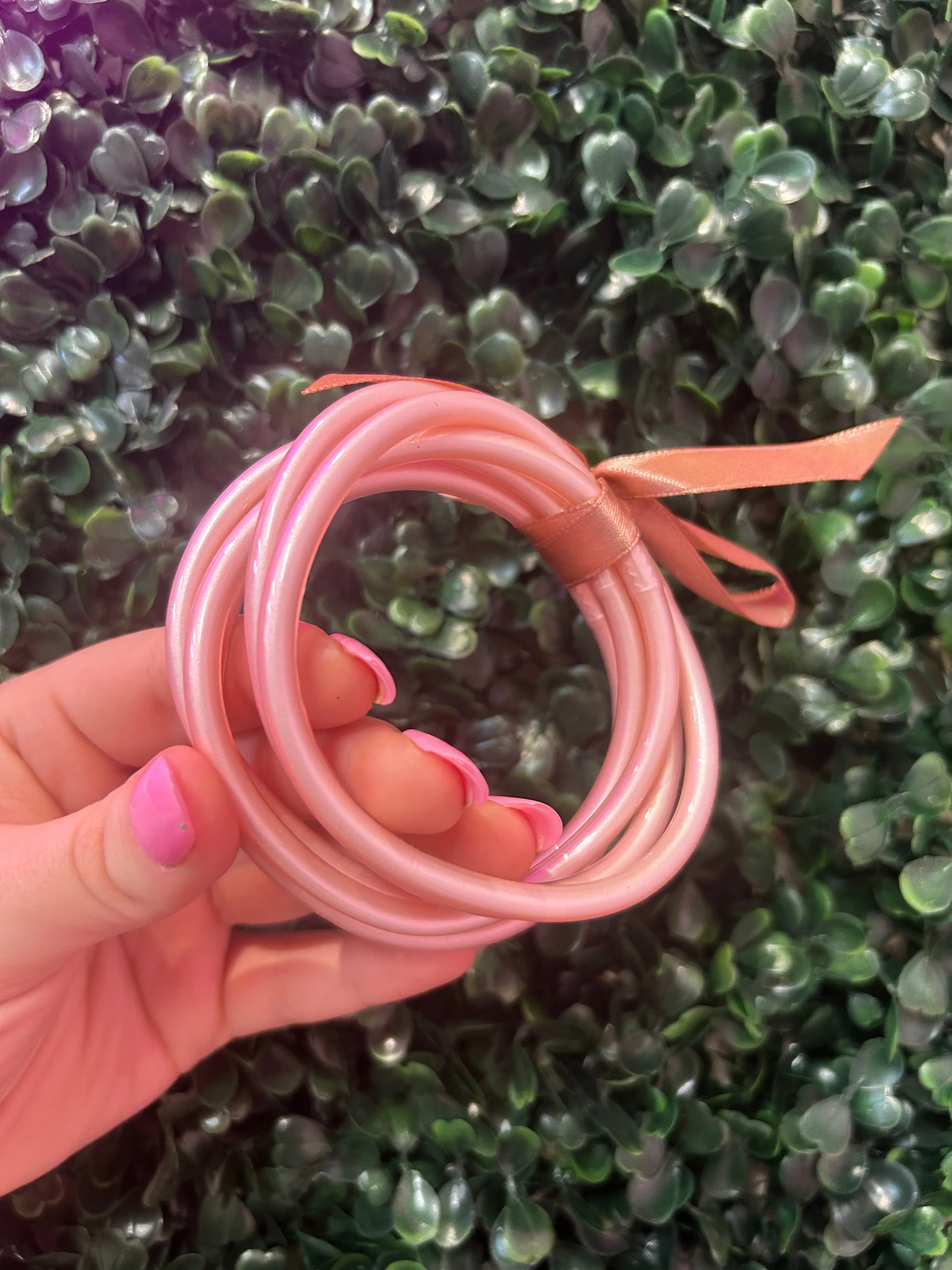 Plastic stack bracelets