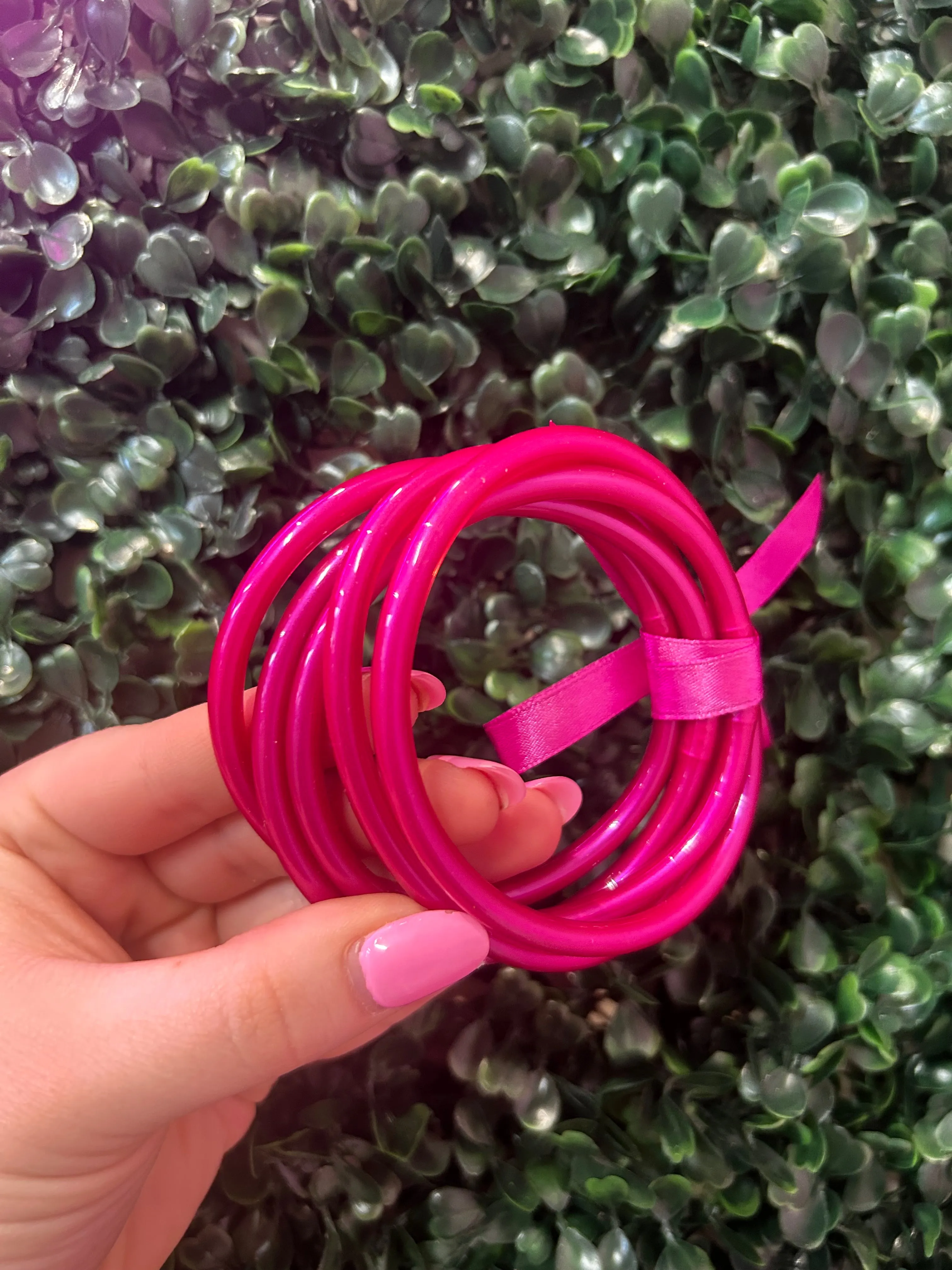 Plastic stack bracelets