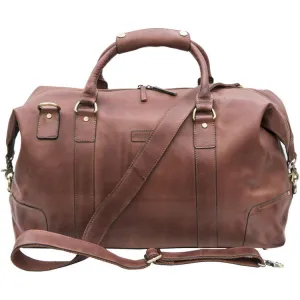 Prime Hide Ridgeback Luxury Brown Leather Holdall