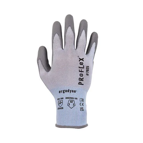 Proflex 7025 Ansi A2 Pu Coated Cr Gloves, Blue, Medium, Pair, Ships In 1-3 Business Days