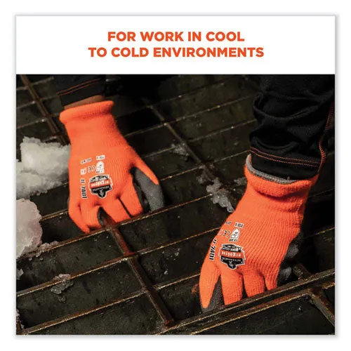 Proflex 7401-case Coated Lightweight Winter Gloves, Orange, X-large, 144 Pairs/carton, Ships In 1-3 Business Days