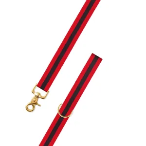 Red & Black Grosgrain Ribbon Dog Leash