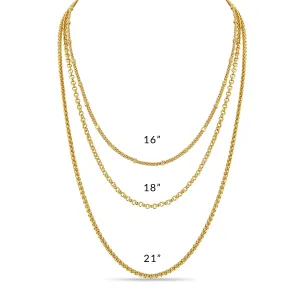 Ritzy Couture DeLuxe Luxury Necklace Chains For Charms - 22k Gold Plating