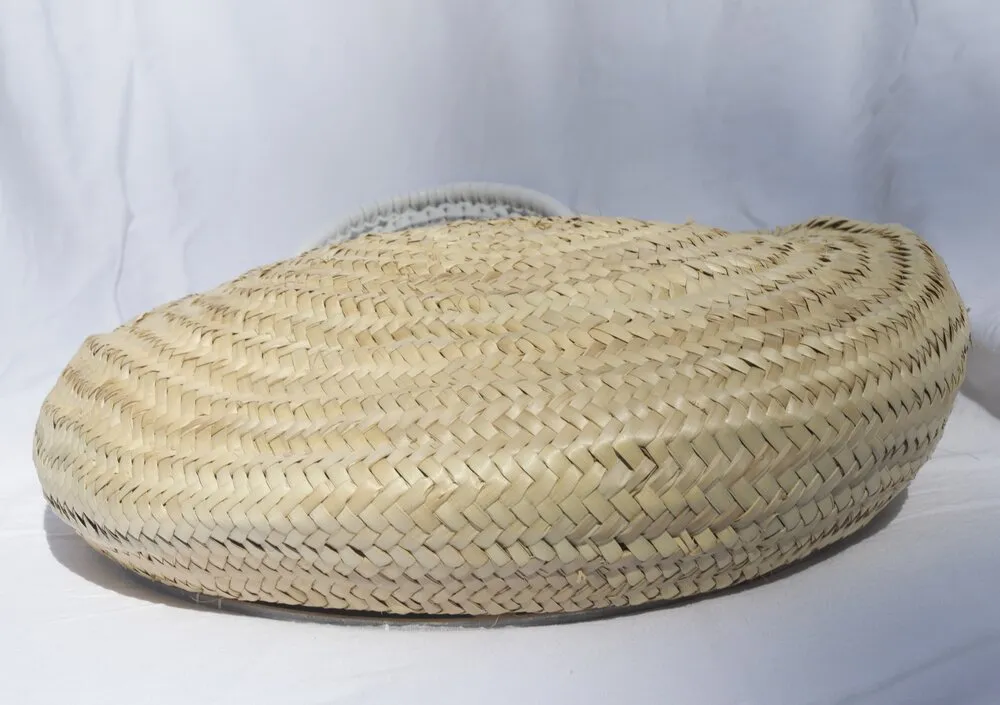 Round Straw Beach Tote