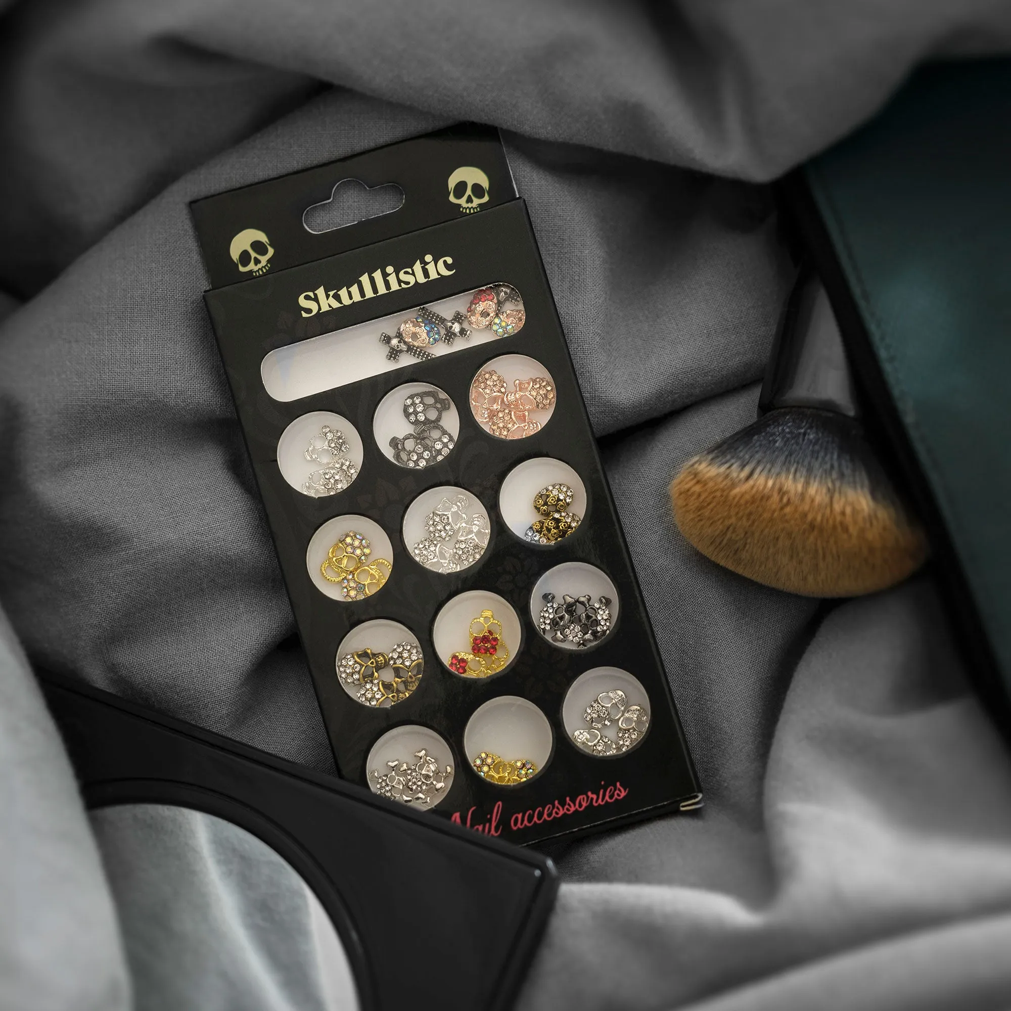 Skulls Nail Decoration Accessories Set