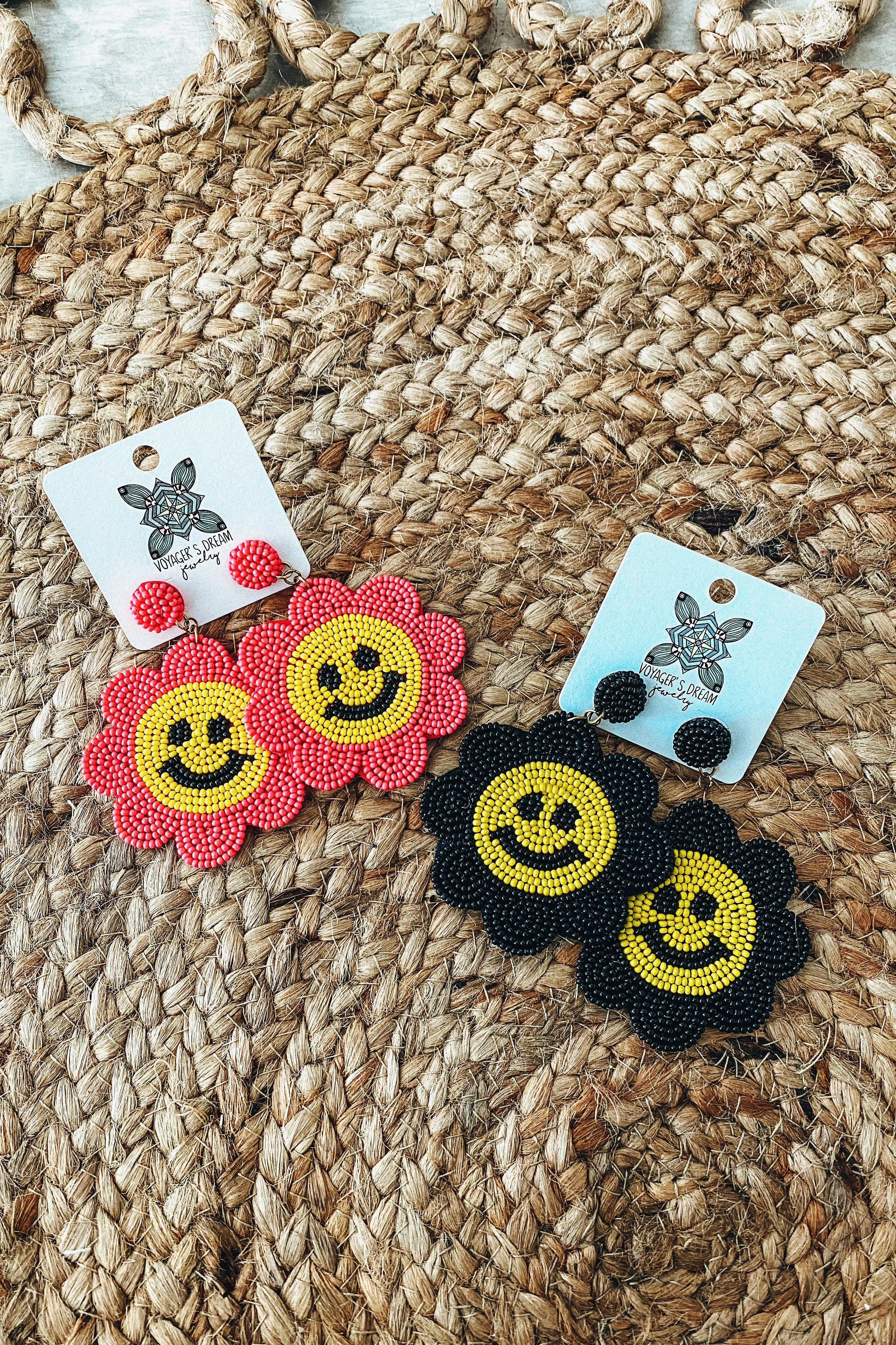 Smiley Beaded Earrings | 3 STYLES