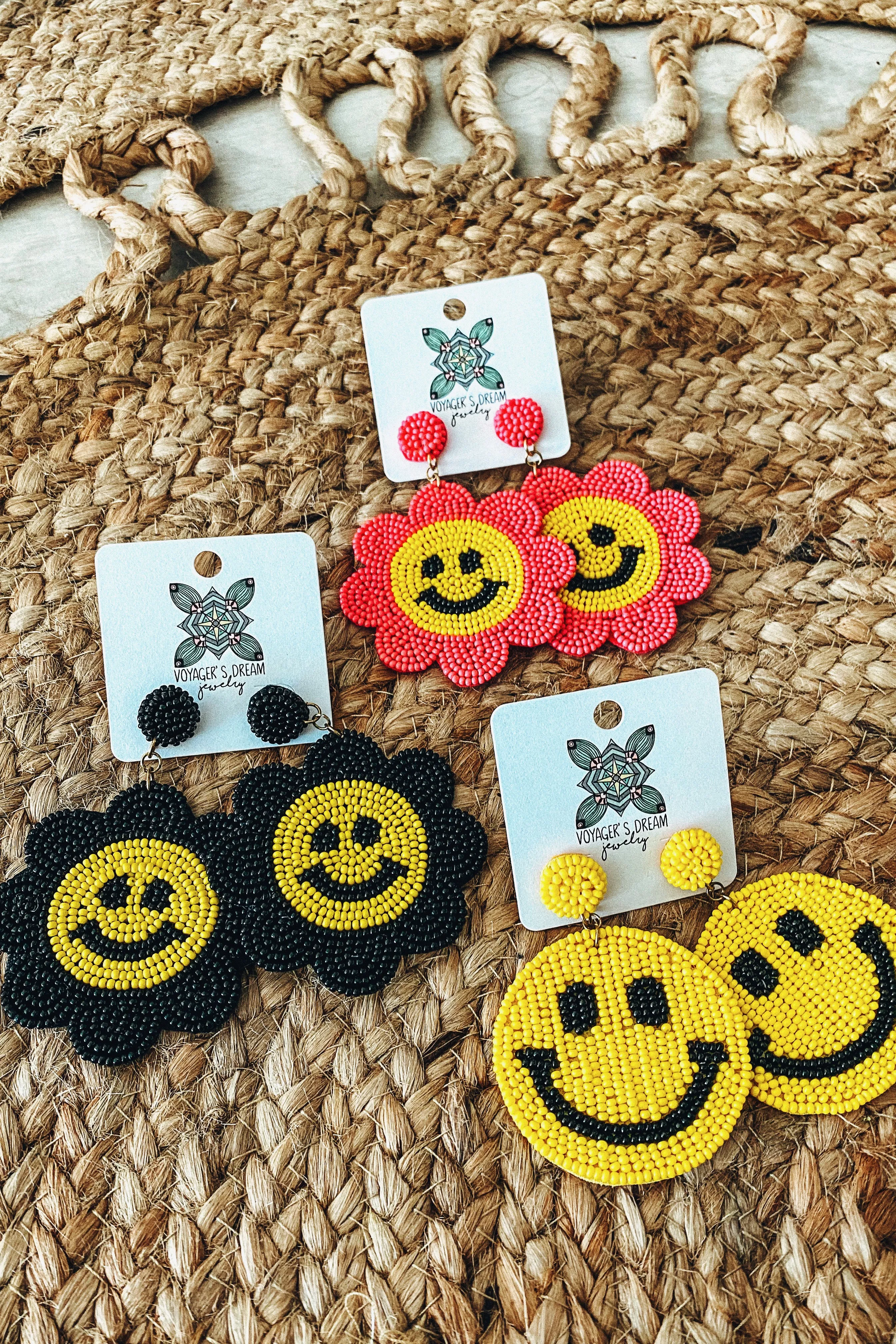 Smiley Beaded Earrings | 3 STYLES