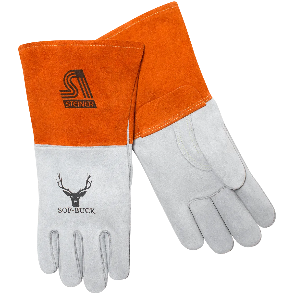 Steiner Industries 02275 Sof-Buck Premium Heavyweight Split Deerskin MIG Fleece Cotton Lined Welding Gloves (One Dozen)