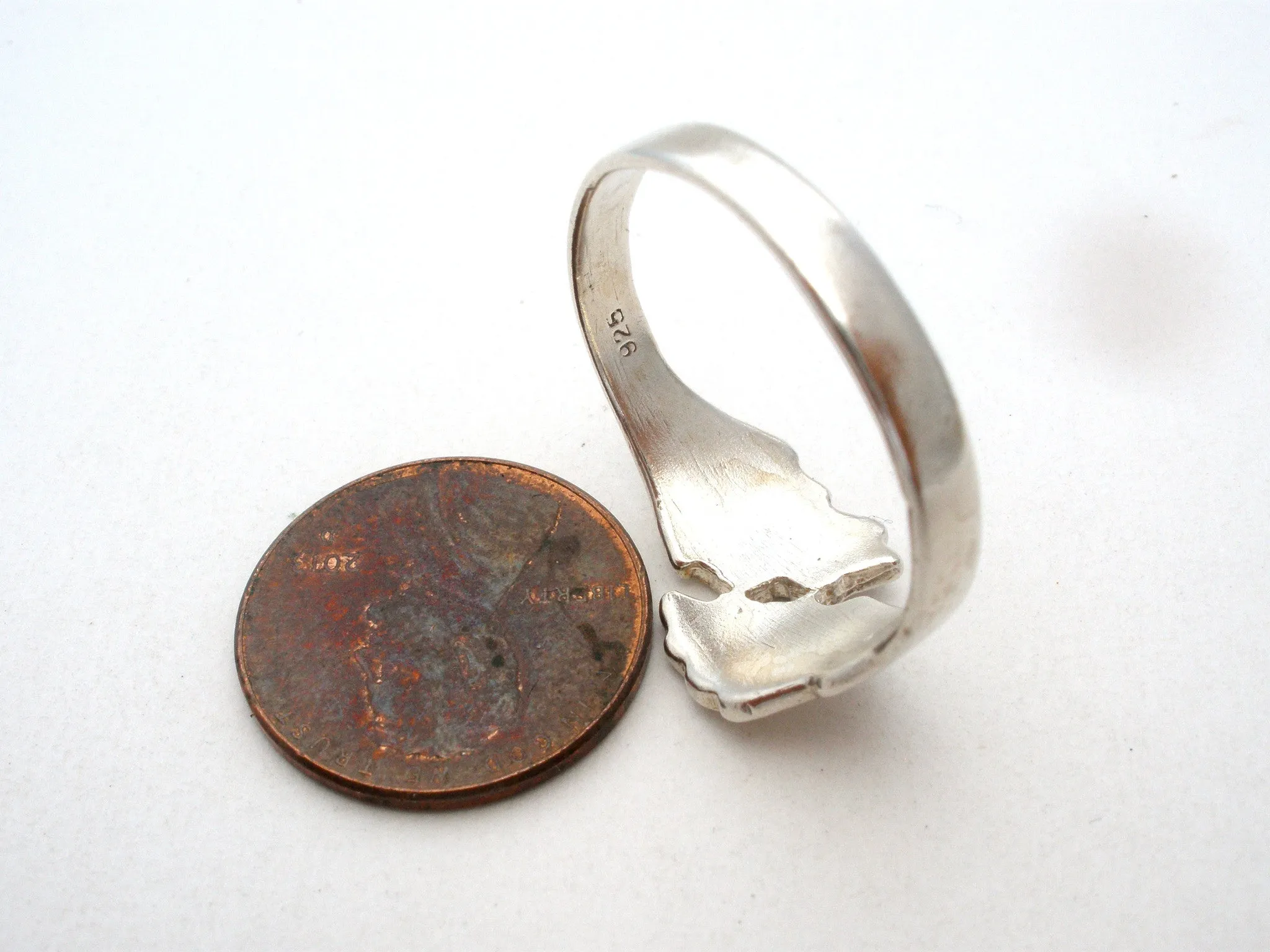 Sterling Silver Leaf Ring Size 11.5 Vintage