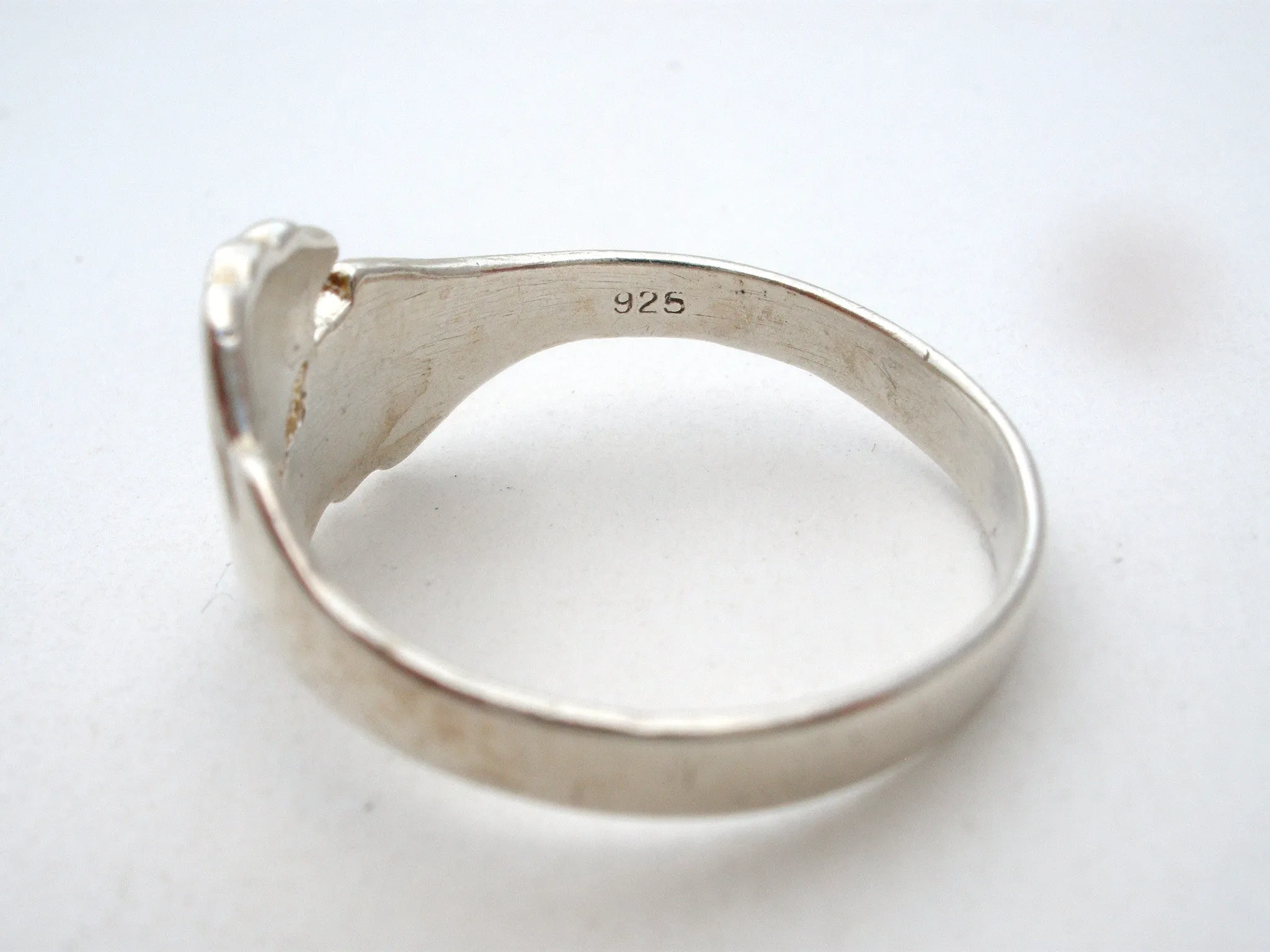 Sterling Silver Leaf Ring Size 11.5 Vintage