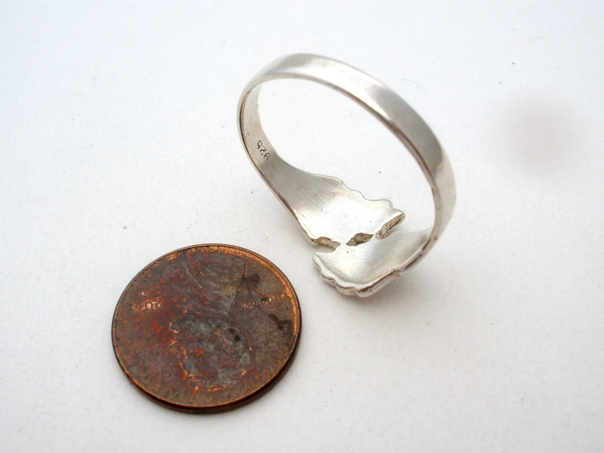 Sterling Silver Leaf Ring Size 11.5 Vintage