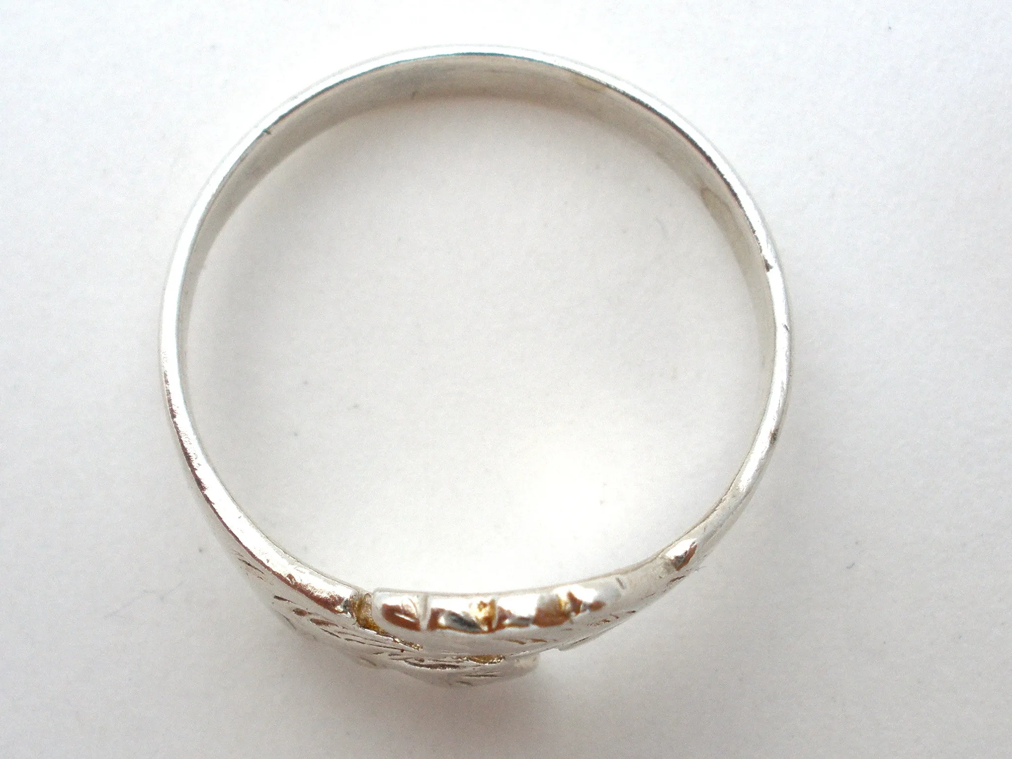 Sterling Silver Leaf Ring Size 11.5 Vintage