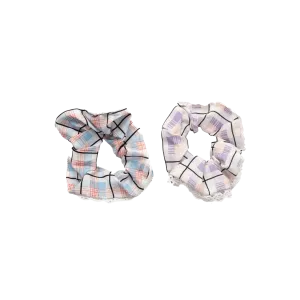 Stilen Lacey Plaid Scrunchie Set