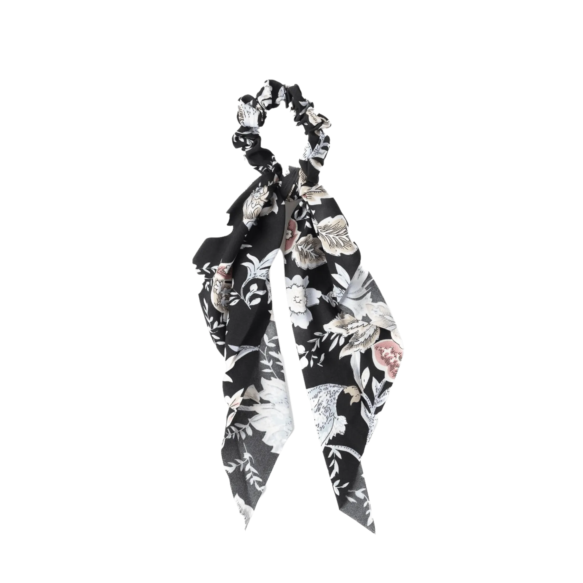 Stilen Scrunchie Tie - Floral Black