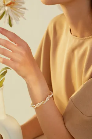 Thais Freshwater Pearl Woven Bracelet