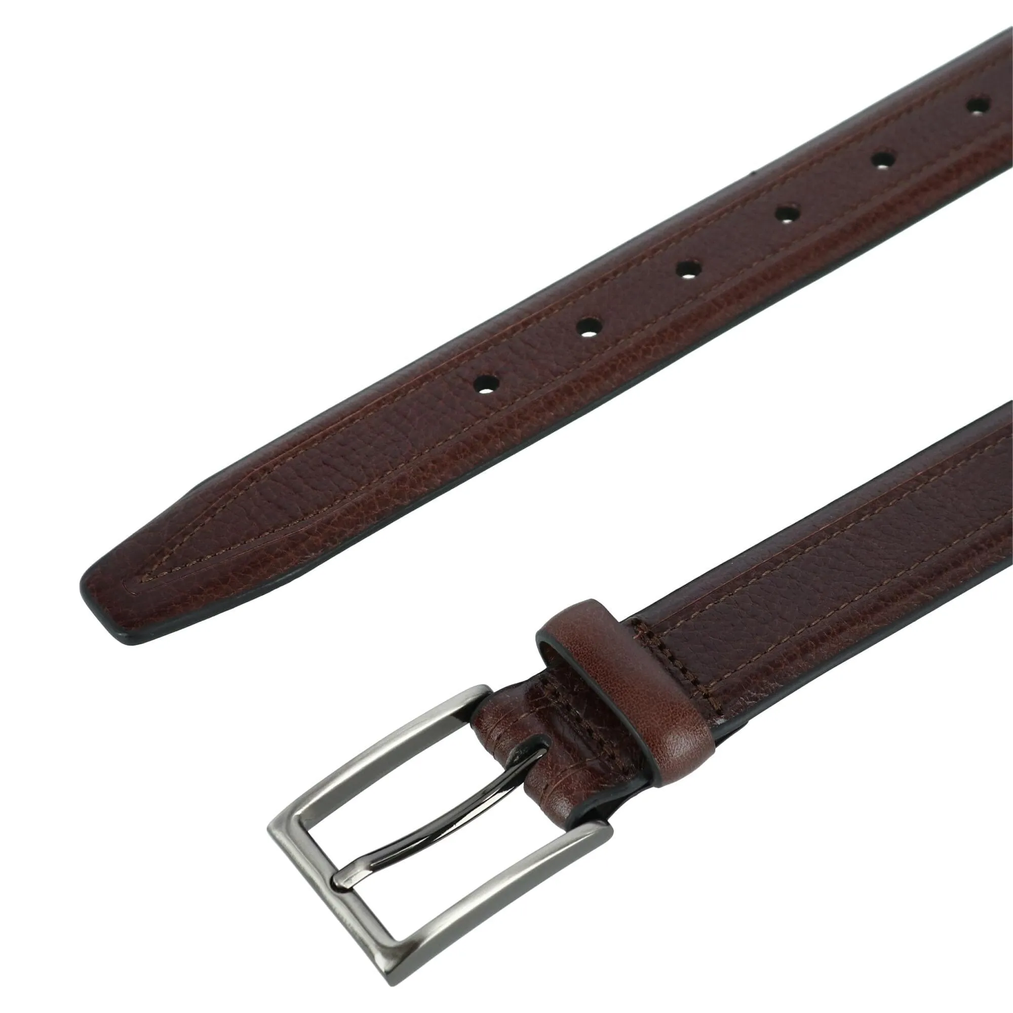 Trafalgar Men's Stitch Detail Leather Belt