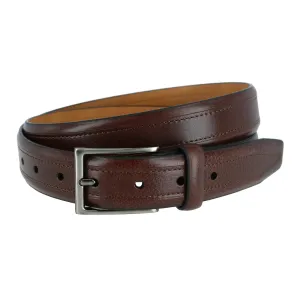 Trafalgar Men's Stitch Detail Leather Belt