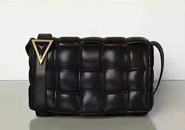 Weaving Luxury Handbags Bag Padded Cassette Genuine Leather One-shoulder Purse